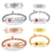 Alzheimer's / Dementia Medical ID Bracelet with  Safety Clasp
