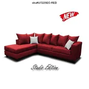 2Pc Sectional Red Studio Edition