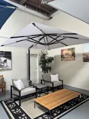 10′ Square Ocean Master MAX Cantilever with AMBIA™ LED LIGHT AND AUTOMATION – Custom Graphite Powder Coat