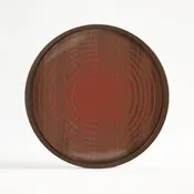 Pumpkin Circles glass valet tray