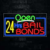 24 Hrs Bail Bonds Flex-Led Sign