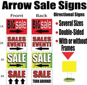 Arrow Sale Signs - Directional Signs