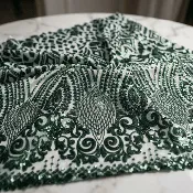 Geometric Diamond Sequin Stretch Mesh Fabric by the Yard 54” Wide – Iridescent 4 Way Stretch Sequin Fabric for Prom Dresses, Gowns & Costumes