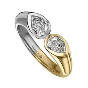 Christopher Designs Two-Tone Toi et Moi Diamond Ring