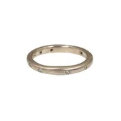2.5mm Modeled Band in 14k Palladium White Gold with Diamonds