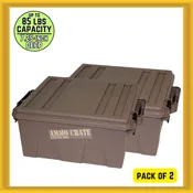 2x MTM ACR8-72 7" Deep 85-pound Capacity Large Ammo Crate Utility Box Dark Earth