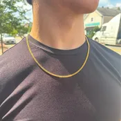 3.5mm Vermeil Curb Chain