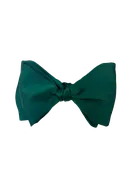3 1/2" Solid Satin Italian Silk Bow Tie - Forest Green