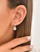 14 K Rose Gold & White gold Natural Diamond Earring