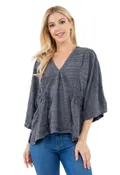 Acrylic Kimono Long Sleeve Top