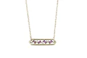 Amethyst and Diamond Bar Necklace — Glitz Jewelers
