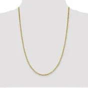 10K & 14K Gold 2.4mm Concave Anchor Chain