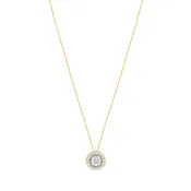 1.00 CT. T.W. Ladies Round Cluster Diamond Pendant