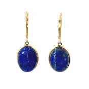 Cabochon Lapis Earrings — 33 Jewels at El Paseo