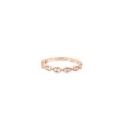 14K Rose Gold Marquise Diamond Half Eternity Band