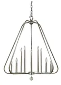 10-Light Polished Nickel Triangulum Foyer Chandelier by Framburg