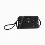 Ayra Studded Front Wallet/Clutch Black