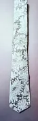Custom Triple Layer Lace Tie – Grey & Black (Medium