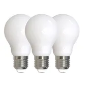 3pk LED E27 normal opal 4.9W dimbar