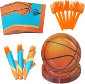 Basketball Value Party Supplies Packs (For 16 Guests)