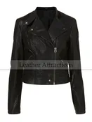 Biker Style Ladies Soft Leather Jacket