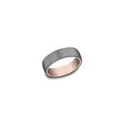 Ammara Stone Contemporary Tantalum Rose Gold Men's Wedding Band