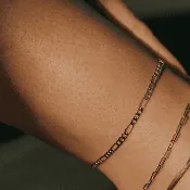 18k Gold Filled Figaro Anklet