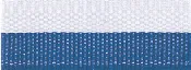 1 1/2″ Blue/White Neck Ribbon with Snap Clip