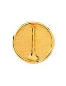 1 Bugle (Lieutenant) in Round Disc 1" Gold Finish