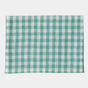 Green & White Check Kitchen Towel | Fog Linen