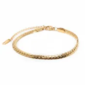 18K Gold Cuban Link Chain Bracelet