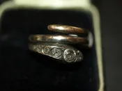 14k White Gold Ring , With Diamond