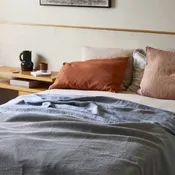 100% Linen 2 Person Queen/King Solid Flat Sheet