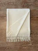 Herringbone Throw-Ecru