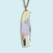 Abalone Handled Knife Necklace