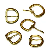 12 Pack Economy Rounded Gilt Belt Buckles - 1 1/4", 1", 3/4", 5/8", or 1/2"