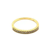 0.20 Ctw 18kt Yellow Gold Diamond Stackable Wedding Band