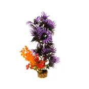CB-2006-BK-PP – Vibran-Sea® Color Burst Florals® Gravel Base Lg Bush Plant – Blk-Ppl