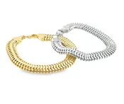 10mm Round Snake Chain Bracelet (I557)