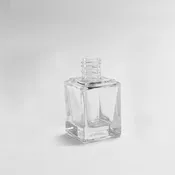10 ML Square Small Bottles (New) - Fan Brush - Matte Black Cap