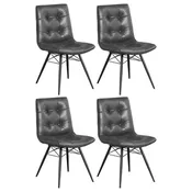 Aiken Upholstered Dining Side Chair - Charcoal (Set of 4)