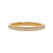 0.20ct Diamond Partway Band in 20K Rose Gold, Size 6.5