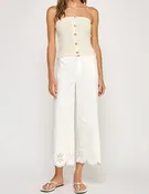 Eyelet Cropped Pants