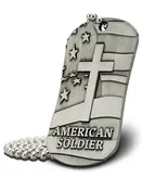 American Soldier Antique Dog Tag Necklace-Joshua 1:9