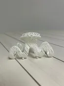 Clear/White ZigZag Hair Claw