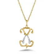 10K Gold Diamond Dog Pendant .05 CTW | Beeghly & Co. Jewelers
