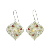 Aspen Leaf Earrings with Citrine