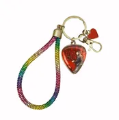 Elvis Key Chain Wristlet With Guitar Pick Charm