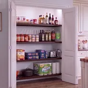 4-Shelf Solid Wood Kitchen Pantry Kit (Fits Up to 6 ft. Wide)