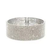 1" Flexible Pave Crystal Cuff